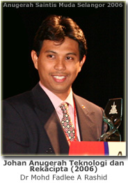 Winner of Selangor Young Scientist Award 2006