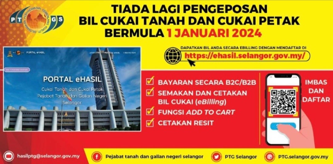 TIADA LAGI PENGEPOSAN BIL CUKAI HASIL