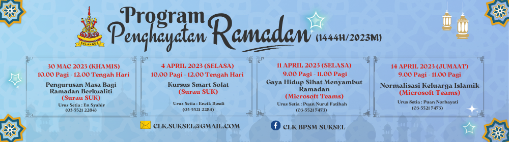 PROGRAM PENGHAYATAN RAMADHAN 1444H / 2023M CLK BPS