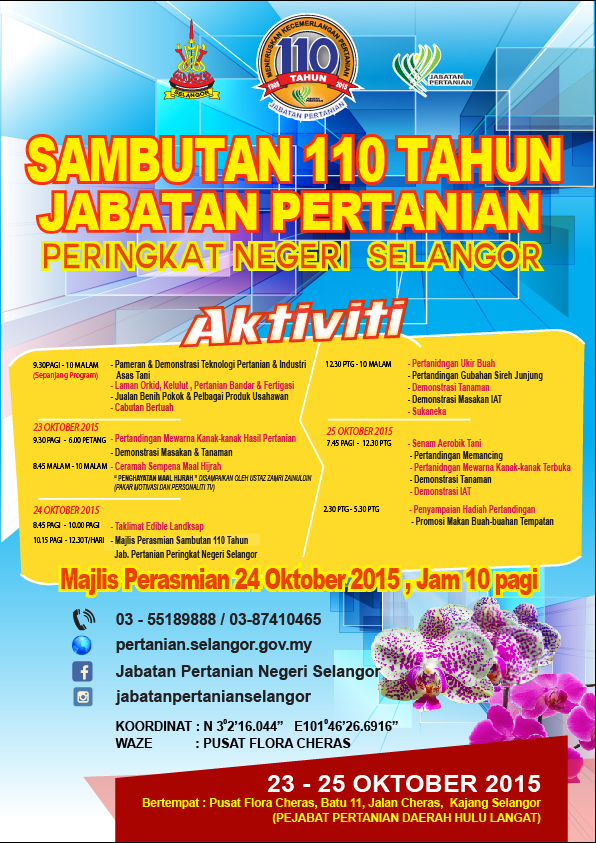 110 tahun jabatan pertanian