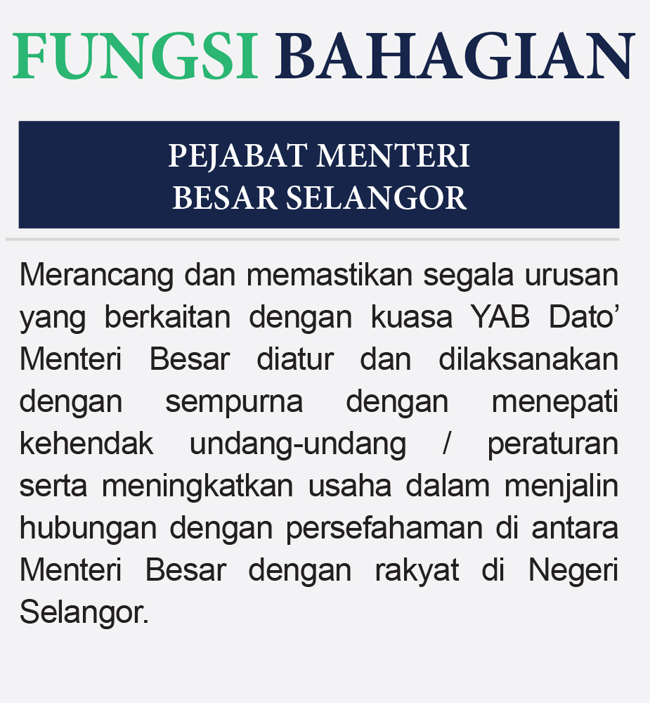 Selangor menteri besar Selangor Kerjaya