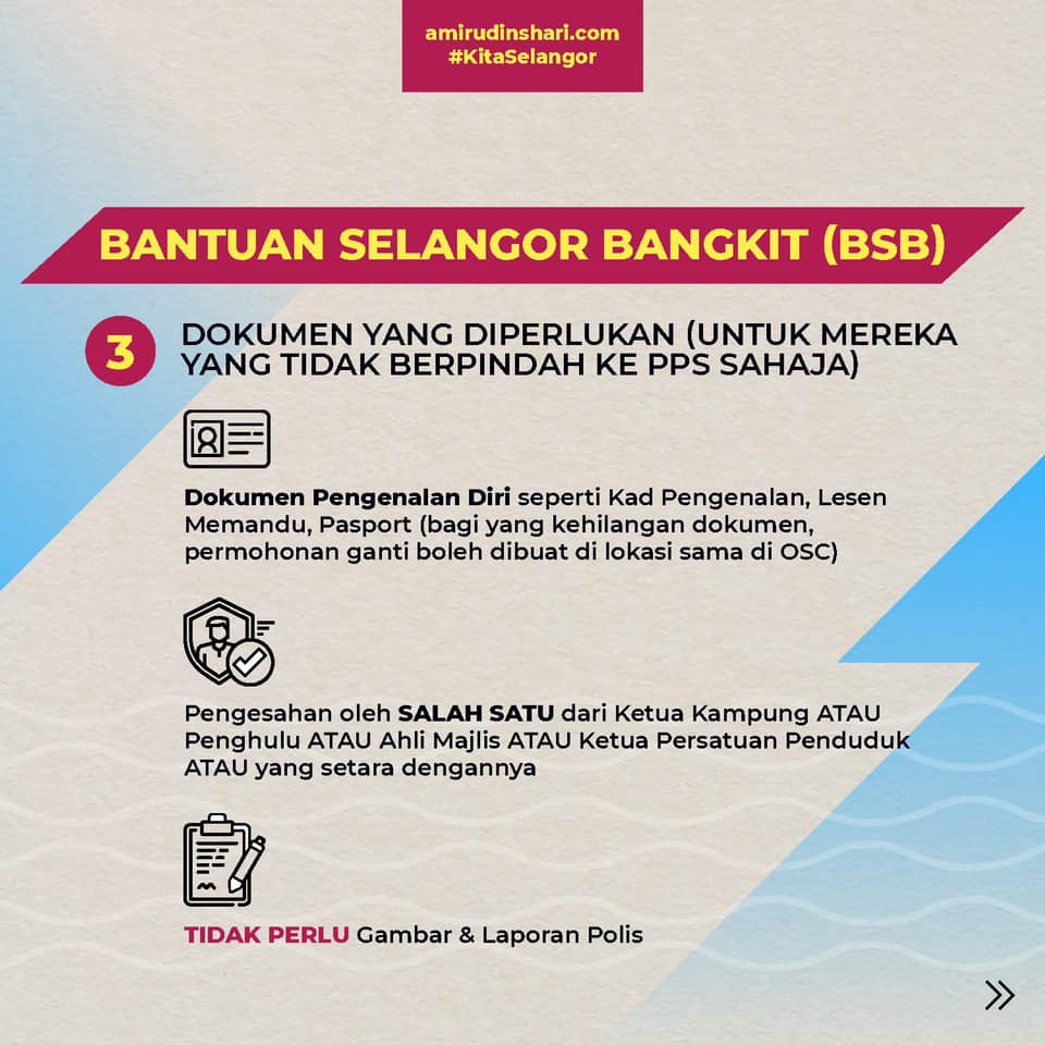 Permohonan bantuan banjir rm1000