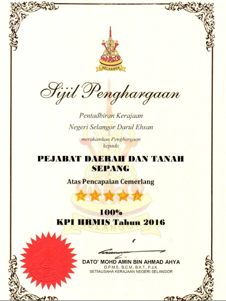 Portal Rasmi Pdt Sepang Penghargaan Dan Anugerah